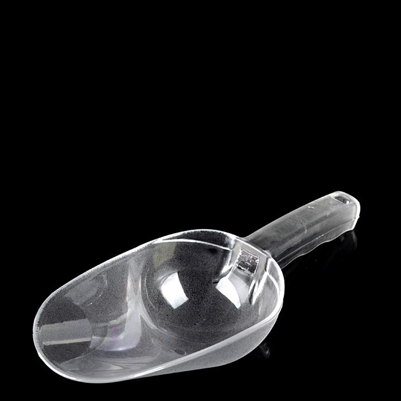 Recycled Clear Plastic Acrylic Long Handle Candy Dry Ice Bucket Scoop