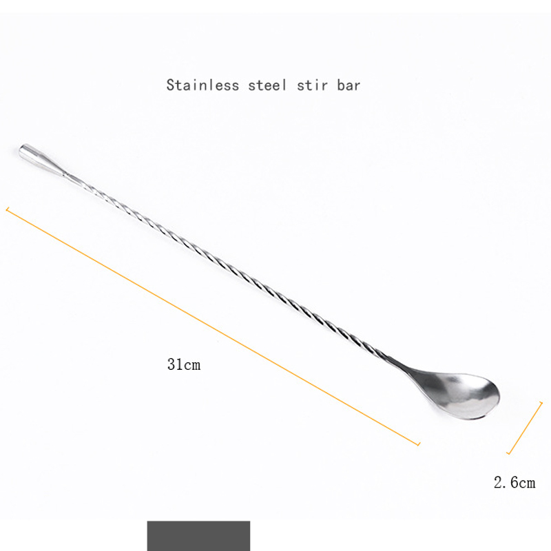 Custom metal stir twisted stainless steel stirrer bar bartender cocktail stirring long handle mixing spoon for barware