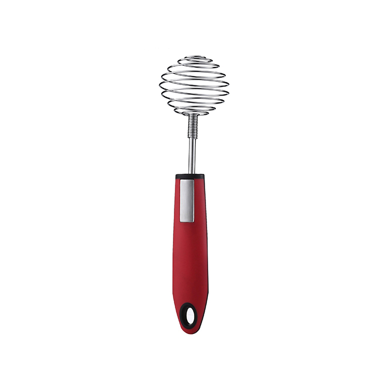 Cathylin plastic handle mini stainless steel kitchen whisk tools hand rotary egg beater manual egg whisk