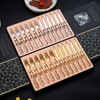 Luxury Stainless Steel Gold Cutlery Set Wedding Events Fork and Knife Gold Flatware 12PCS set sliver