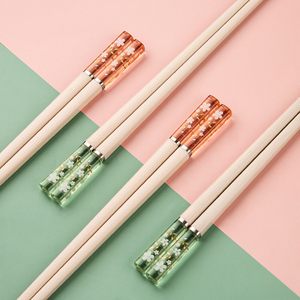 5 Pairs Fiberglass Chopsticks Dishwasher Safe Modern Design Fashionable Color