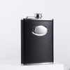 8oz Wrapped Embossed Pu Leather Stainless Steel Drink Hip Flask Gift Set