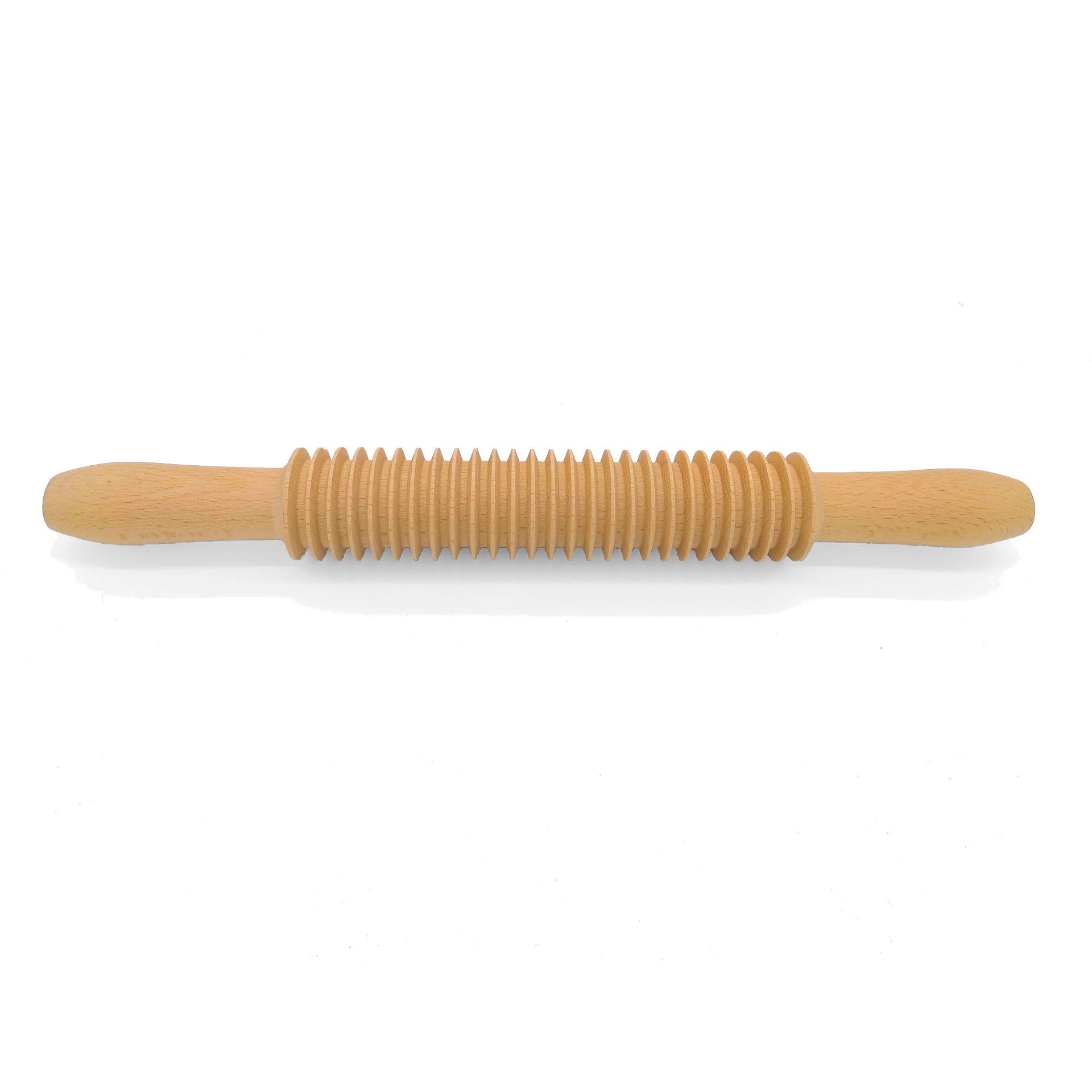 Wooden screw thread long thin spaghetti beech wood rolling pin for baking dough pasta noodles