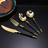 4 Pcs Luxury Spoon Fork Knife Silverware Set 304 Stainless Steel Flatware Wedding Gold Cutlery