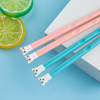Cute Animal Bear Panda Design Pink Blue Plastic Pps Silicone Kids Children Chopsticks for Baby Boys Girls