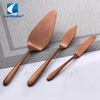 Cathylin 5pcs luxury gift flatware 18/10 stainless steel rose gold plated set wedding cutlery 