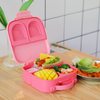 Bpa Free Children Colorful Bento Box Plastic Pp Silicone Lunch Box Food Grade Kids Lunchbox for School with Handle