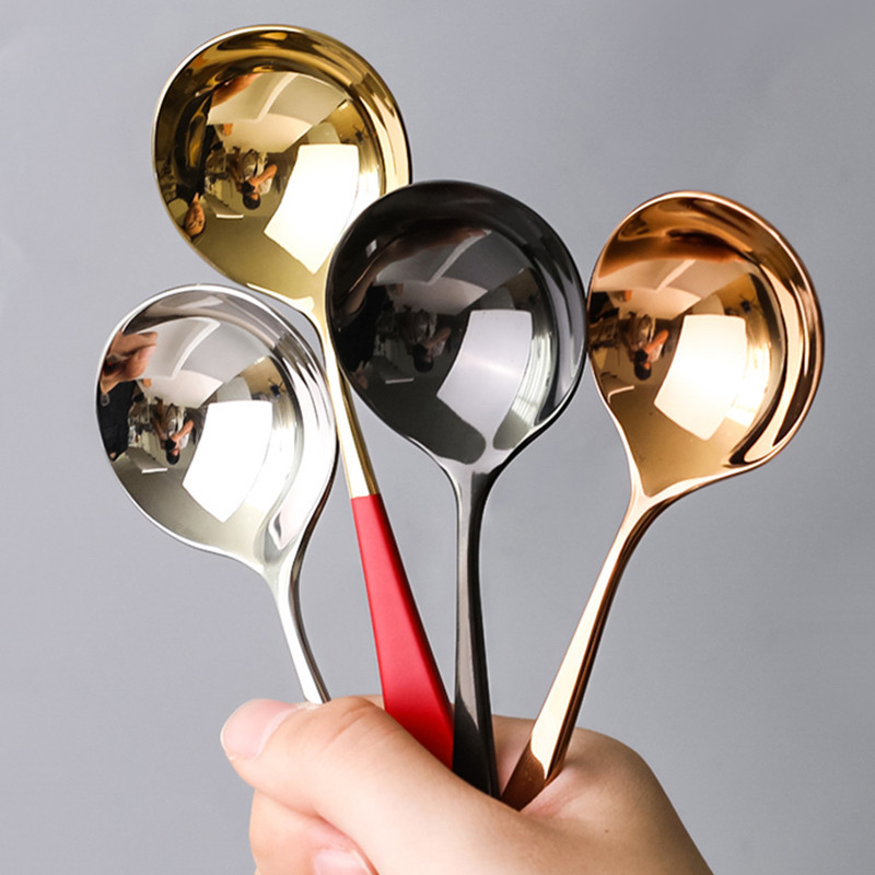 Dessert Spoons Teaspoons Small Coffee Spoons 304 stainless steel rose gold 