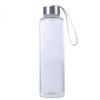 Reusable Tumbler Cheap Clear Glass Water Bottle with Metal Lid