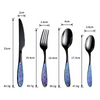 Wholesale Stainless Steel Cutlery Set for Dining Table Vintage Carved Fork Spoon Knife Dessert Spoon Cutlery Wedding Flatware