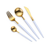 Pvd Gold Plated Cutlery Set Spoons Forks And Knives Stainless Steel Flatware for Home Hotel Restaurant
