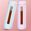 New Arrival Thermos Cup Fashion Design Heat Resistant Clear Glass Water Bottle with Lid