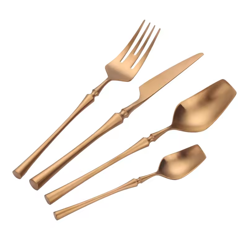 Luxury 304# Spoon Fork Knife Silverware Wedding Gift Flatware Stainless Steel Gold Cutlery Set Manufacturers Suppliers