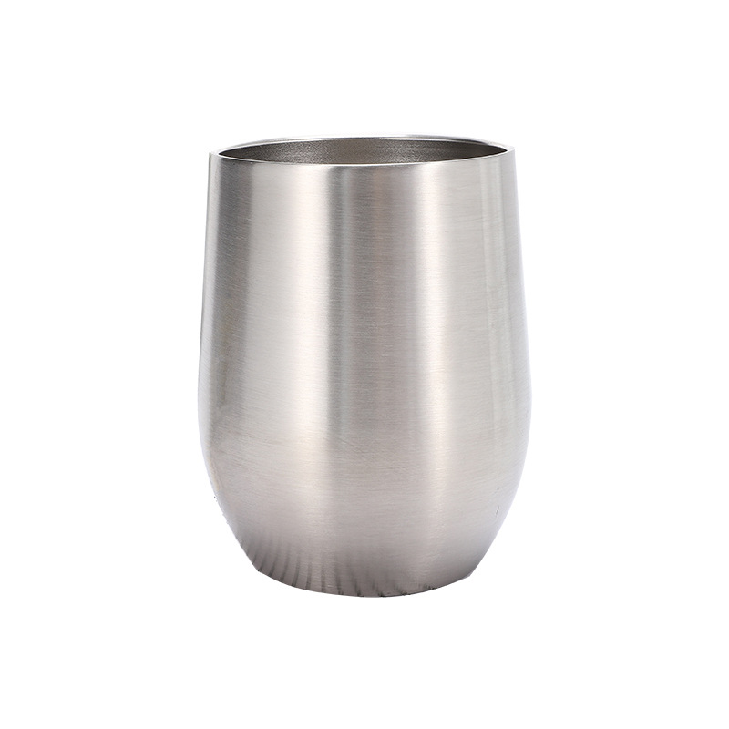 Wholesale Camping Small Egg U-shaped Double Wall Insulated Cup Metal Stainless Steel Coffee Wine Tumbler Set with Lid