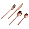 Cathylin luxury bronze copper stainless steel flatware set wedding rose gold cutlery 