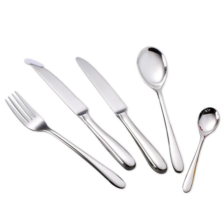 Cathylin 5pcs Stainless Steel Cutlery 18 10 Flatware Set with Hollow Handle