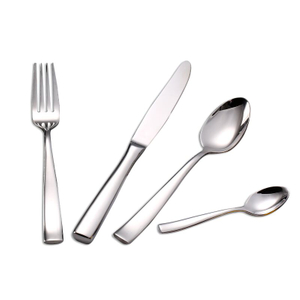 Cathylin 5pcs stainless steel dessert fork and knife cutlery set, restaurant flatware