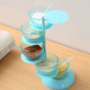 Kitchen Seasoning Jar with Spoon 5 Layers Plastic Condiment Storage Jar Rotating Seasoning Box