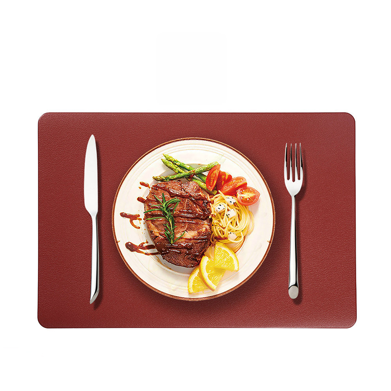 High Quality Water Proof Pvc Leather Dinning Table Mats and Coasters Non-slip Heat-Insulation Placemat