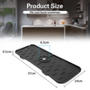 Silicone Faucet Sink Mat Splash Guard Catcher Absorbent Catching Splash Drying Mat for Kitchen Counter