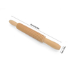 Screw Thread Beech Wood Rolling Pin for Baking Dough Pasta Noodles