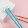 Cute Animal Bear Panda Design Pink Blue Plastic Pps Silicone Kids Children Chopsticks for Baby Boys Girls