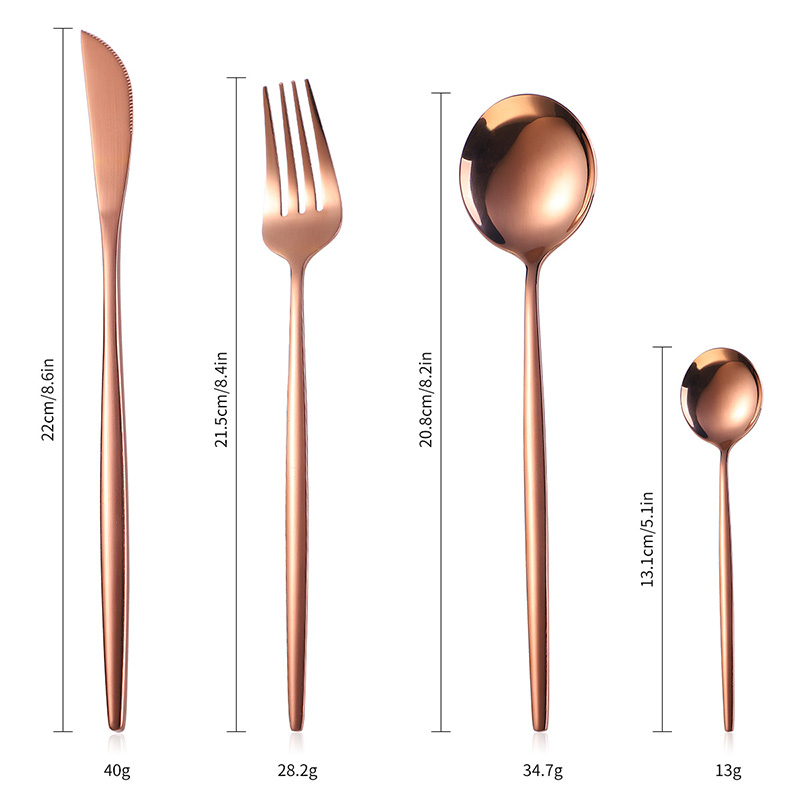 Wholesale 24 Pcs Matt Finished Gold Plated Cutlery Cutipol Stainless Steel Portugal Flatware Set