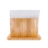 Eco Friendly Rustic Primitive Rectangular Kitchen Restaurant Dinner Table Type Bamboo Wood Napkin Holder for Paper