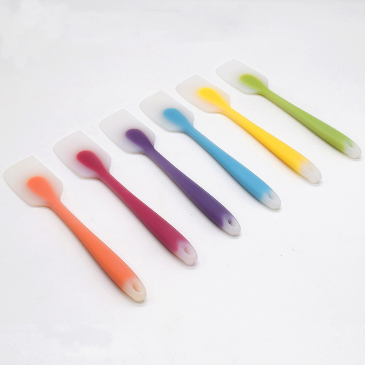 Translucent Colorful Mixing Colored Baking Silicon Spatula with Design