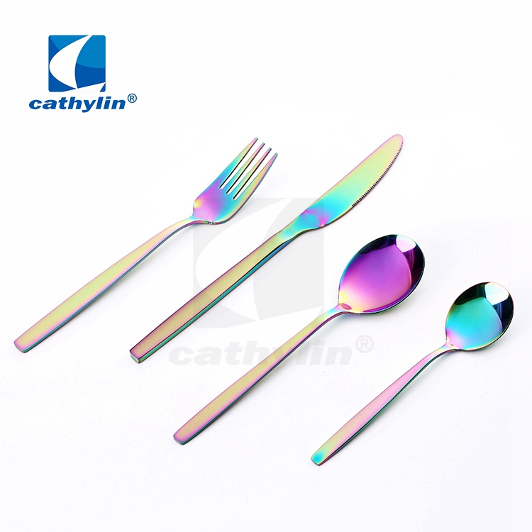 PVD Coating 18/10 Stainless Steel Cutlery Colored Flatware Sets 