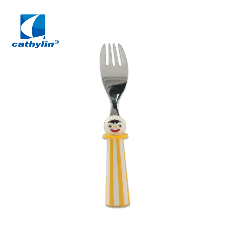 18/10 Stainless Steel Kids Baby Cutlery Set Children Flatware With Plastic Handle