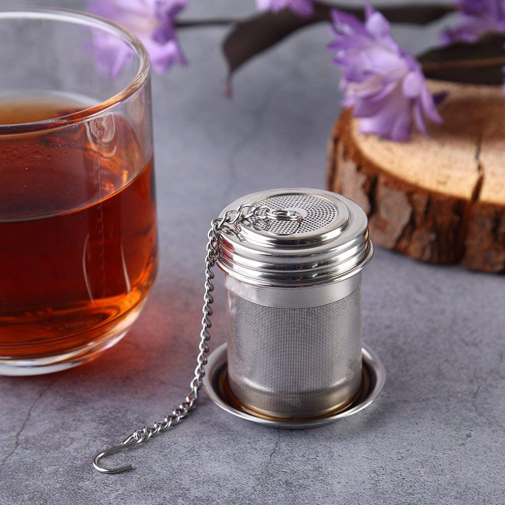 Custom new trade reusable small plunger filter mesh metal 304 ss stainless steel coffee tea strainer infusers