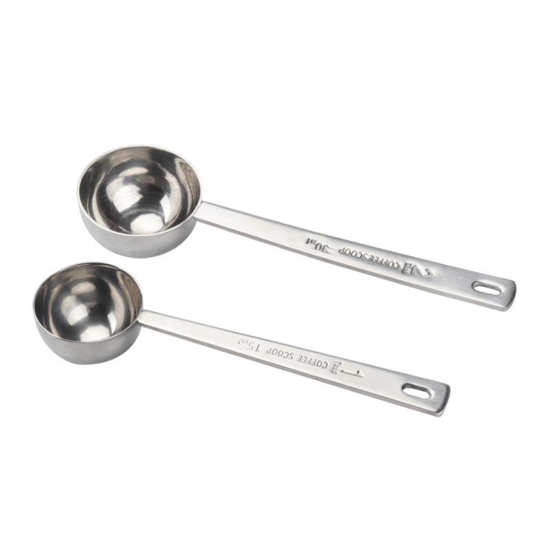 2 Sets Tablespoon Metal Spoons 15ml 30 Ml Stainless Steel Coffee Measuring Scoop