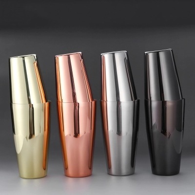 28 oz 800 ml 2 piece brass copper rose gold color stainless steel boston cocktail shaker: professional two-piece 