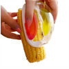 Manual Yellow Kitchen Gadget Plastic Stainless Steel Maize Stripper Sweet Vegetable Cutter Corn Peeler