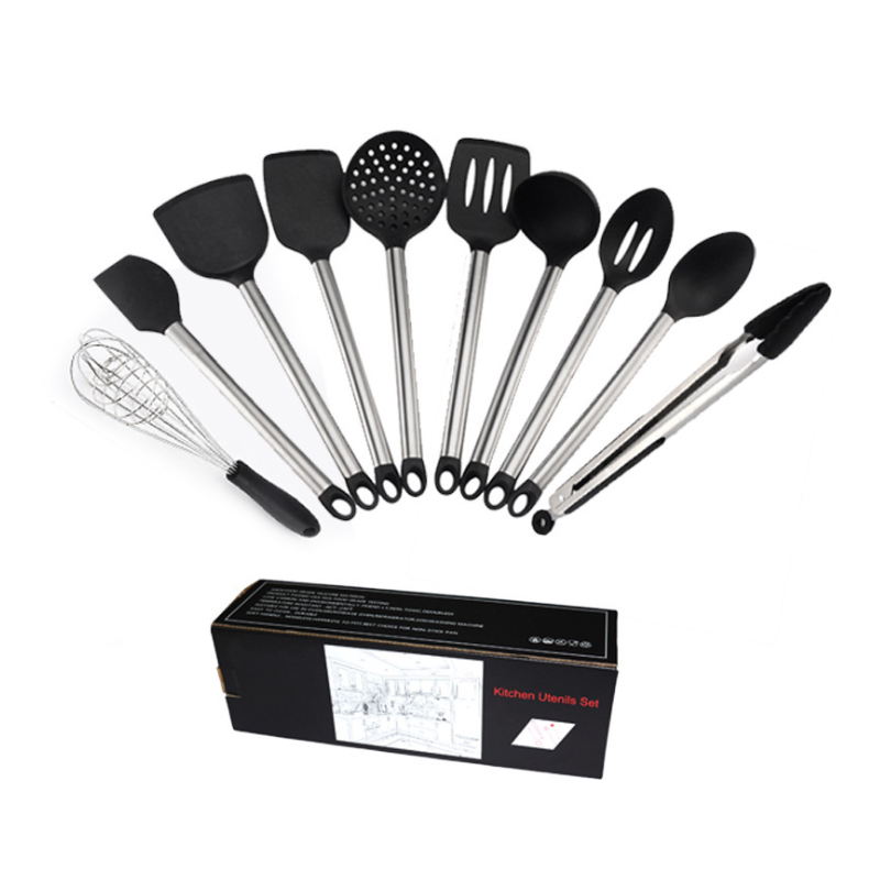 Silicone Utensil Tool Set Stainless Steel Kitchen Accessories Set