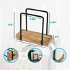 Custom Bulk Paper Desktop Storage Black Metal Napkin Holder Bamboo Fiber Tissue Box for Hotel Table
