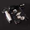 14PCS Bartending Kit Silver Metal 304 Stainless Steel Bar Cocktail Shaker Set with Black Portable Bag