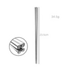 Manufacturer Import Korea Recycled Metal Ss 304 Pure Silver Thick Chopsticks for Sale