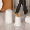 Customized Hotel Restaurant Simple Design White Ceramic Tooth Pick Toothpicks Holder for Bamboo Toothpicks