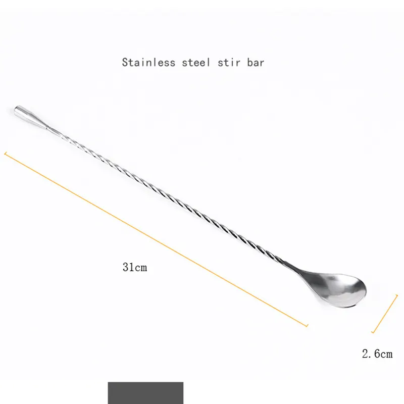 Metal Stainless Steel Cocktail Stirring Long Handle Mixing Spoon Manufacturer