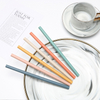 New Custom Eco Friendly Plastic Natural Wheat Straw Reusable Drinking Straw Set with Brush