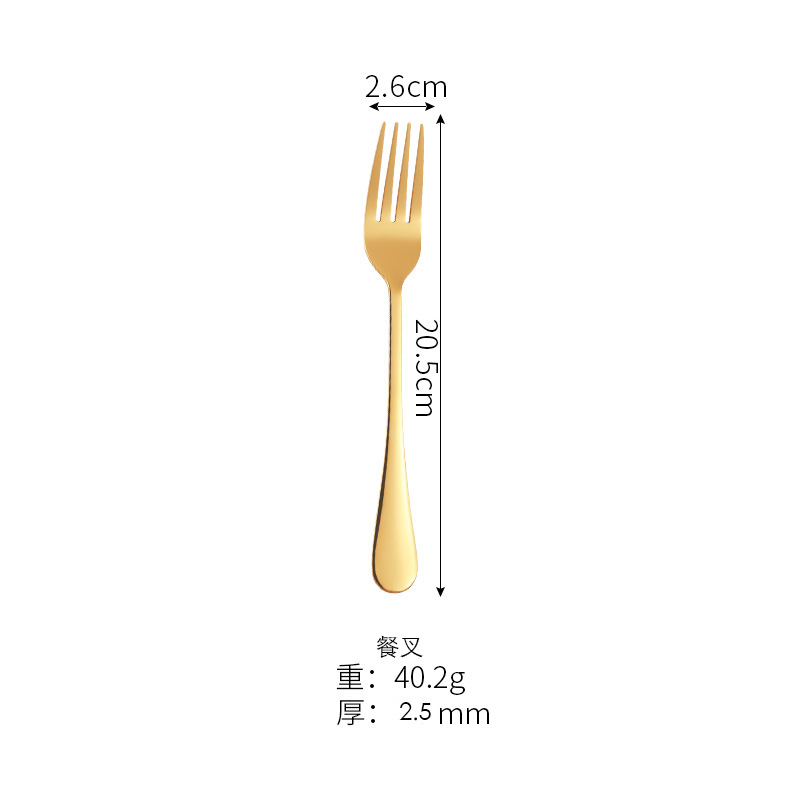 Bulk Silverware Luxury Gold Stainless Steel Flatware Service Knife Fork Spoon Serving Cutlery Set